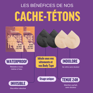 Cache-tétons - noir