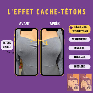 Cache-tétons - noir