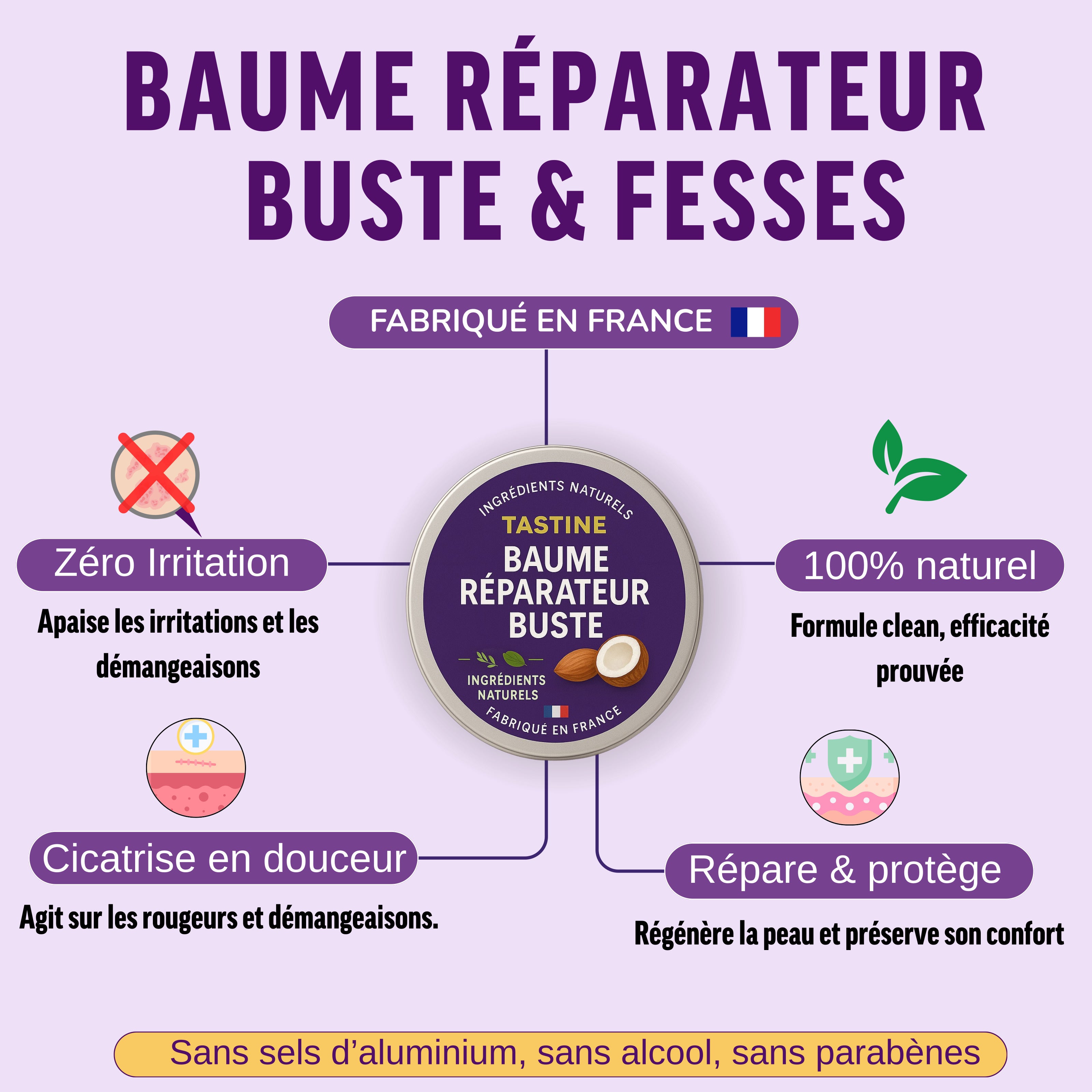Baume réparateur buste